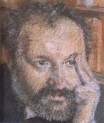 Edgar Degas Detail of  Portrait of the man painting